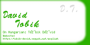 david tobik business card